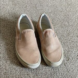 Vans Blush Pink Perforated Slip-On with Metallic Dots